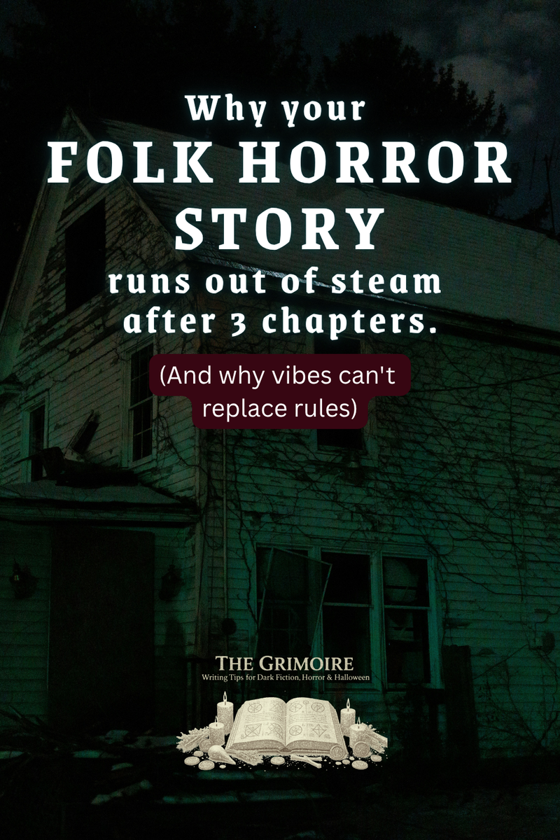 Why your folk horror story runs out of steam after 3 chapters — and why vibes can't replace rules — The Grimoire